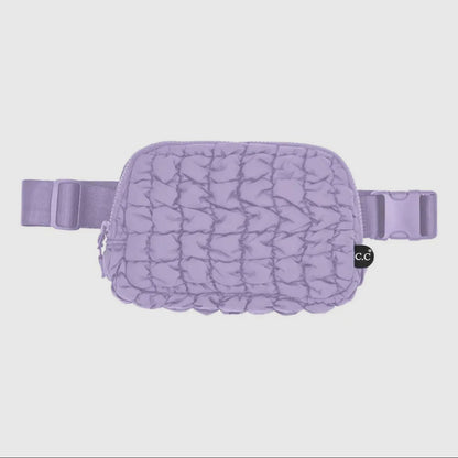 Quilted puffer belt bag