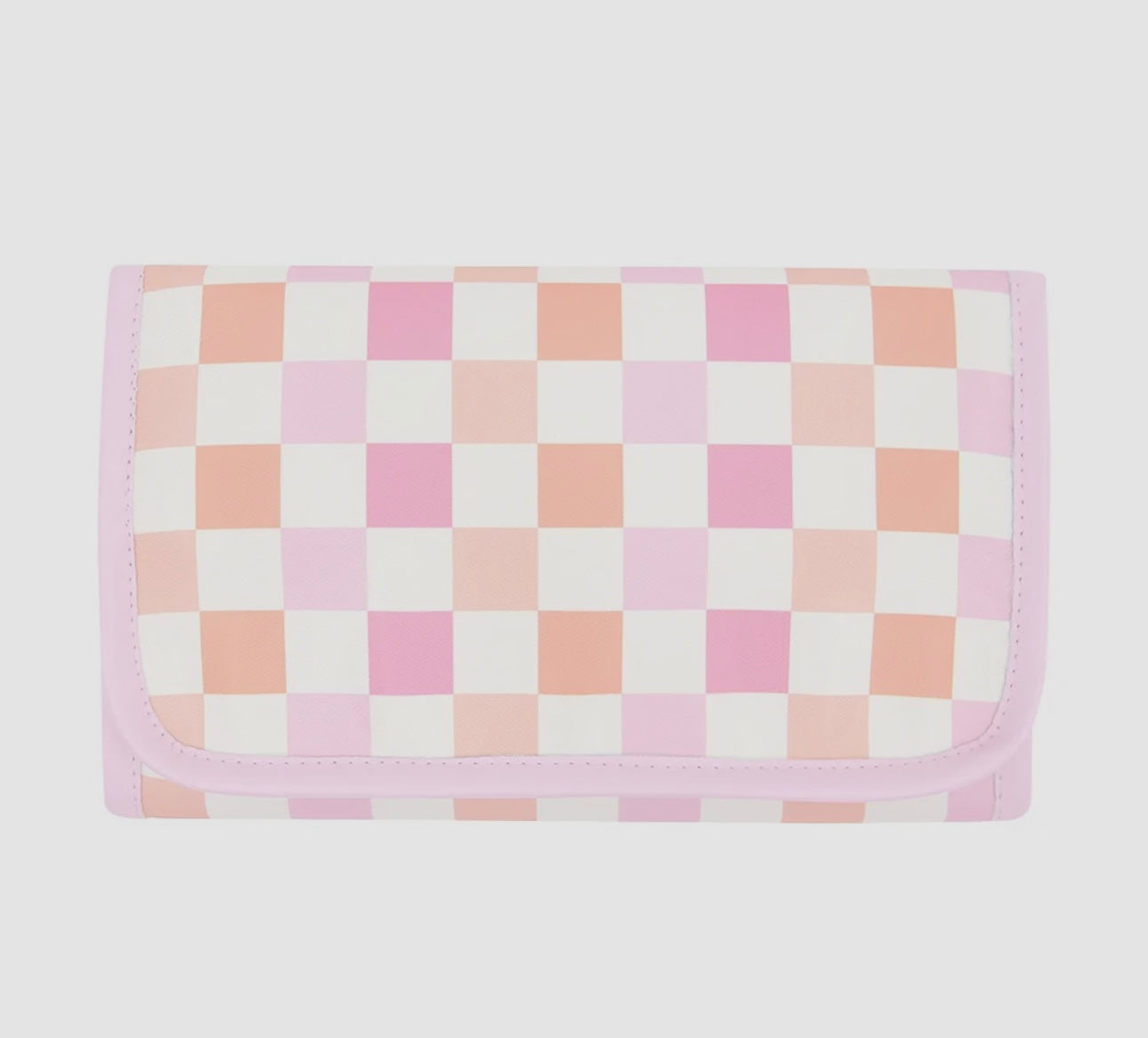 Checkered travel roll bag