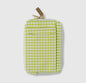 Green Gingham Zip Wallet
