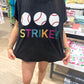 Acid Wash Sequin Strike Out