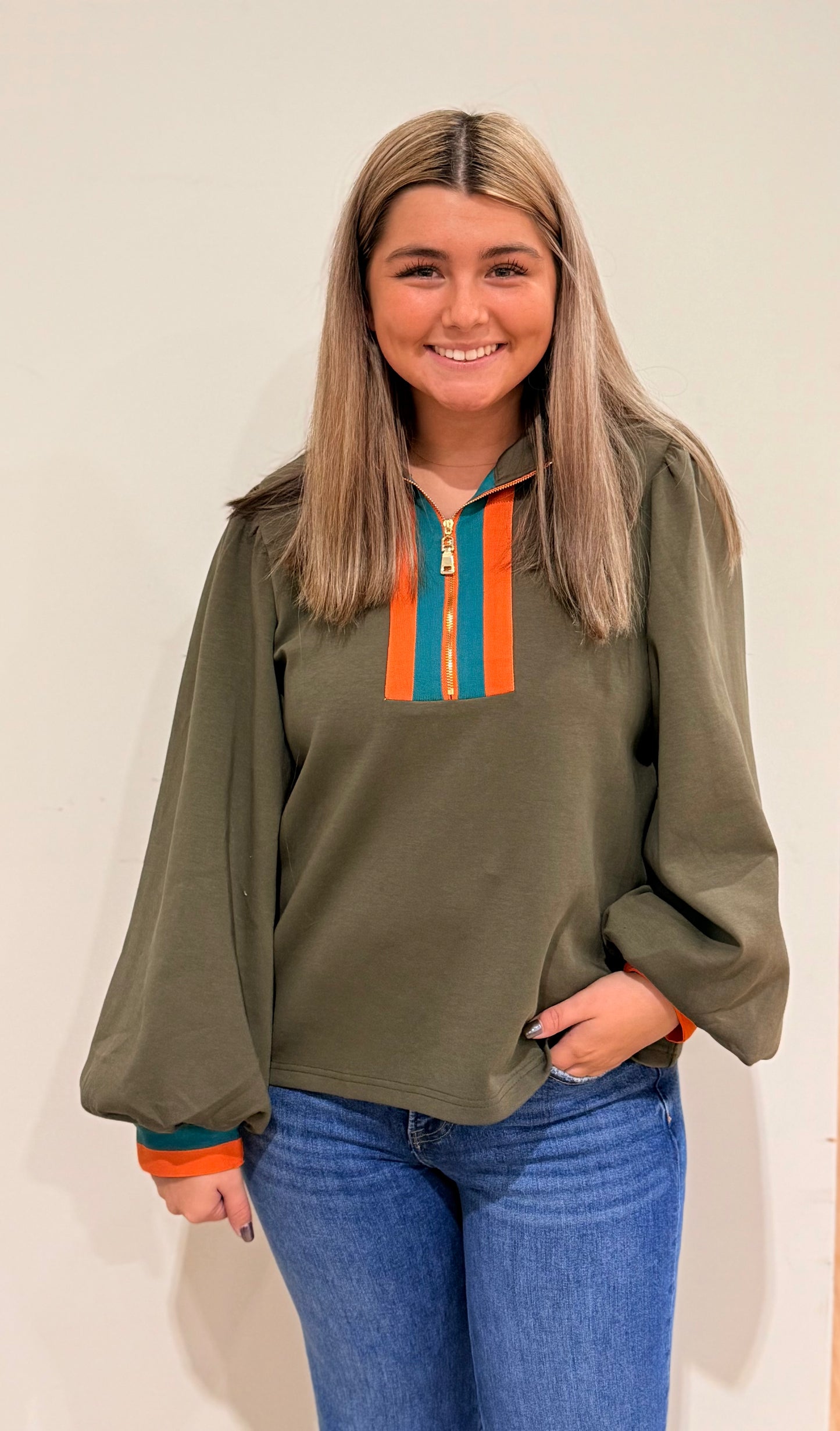 Color Pop Quarter Zip