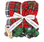 PLAID SIMPLY SOUTHERN HOLIDAY ULTRA SOFT SHERPA BLANKET