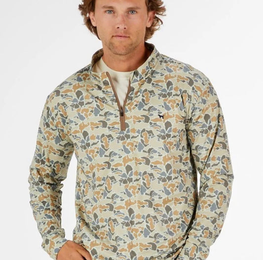 Light Camo Performance Quarter Zip Pullover - Simply Southern