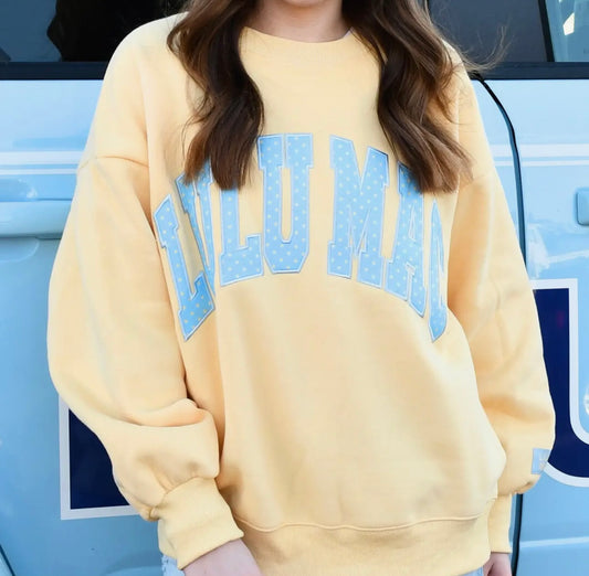Lulu Mac Yellow w/ Blue Polka Dots