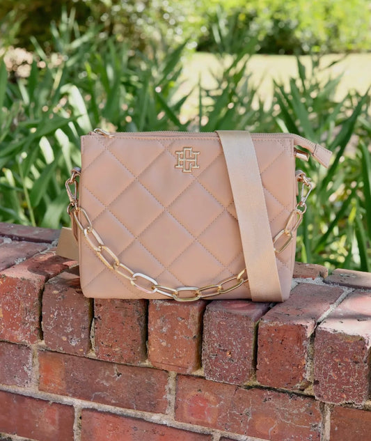Ariana Crossbody Latte Quilted