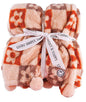 CHECKERED FLOWER SIMPLY SOUTHERN PATTERNS ULTRA SOFT SHERPA BLANKET