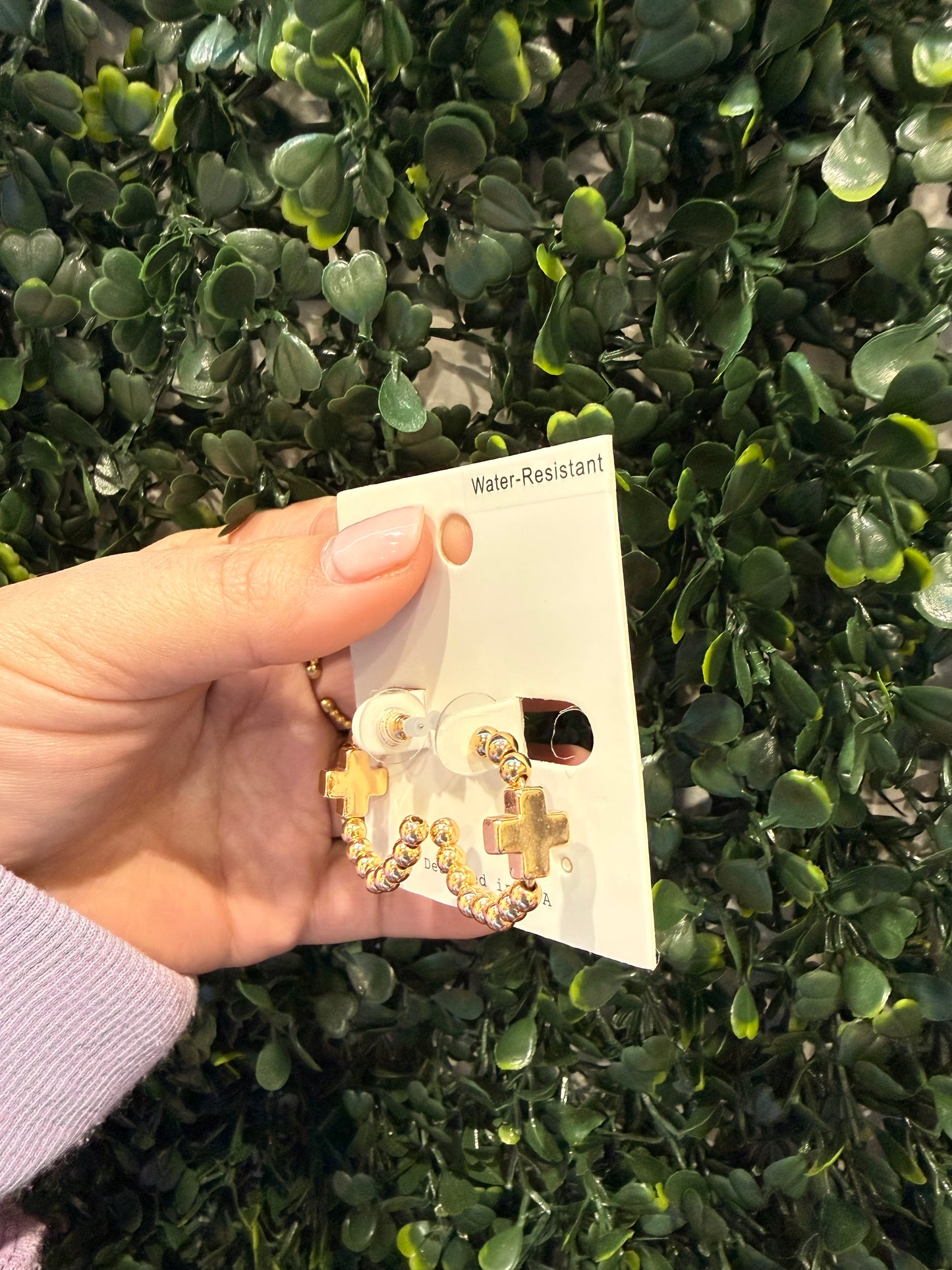 Cross Beaded Earrings