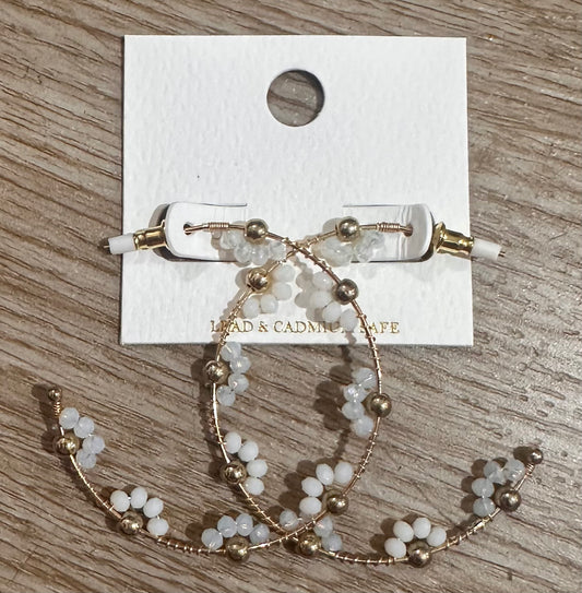 White Flower Hoops