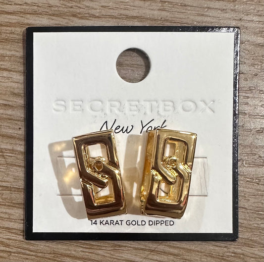 Geometric Link Earrings