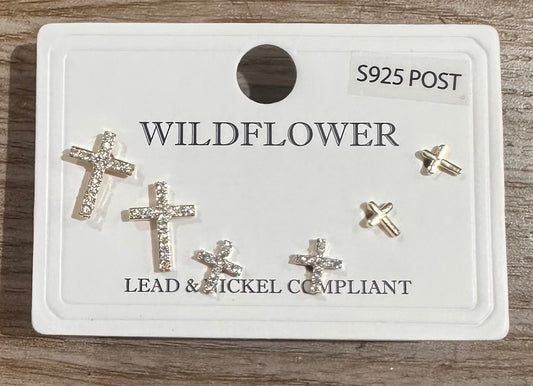 Trio Cross Stud Set