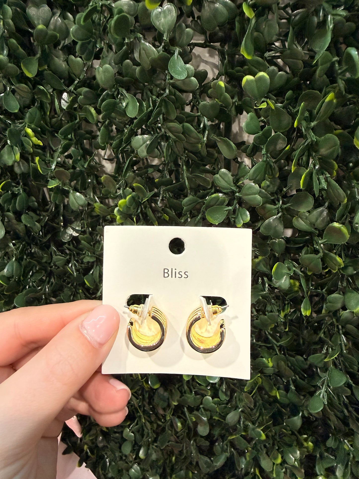 Mini Gold Chunk Earrings