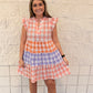 Sherbet Swirl Gingham Dress
