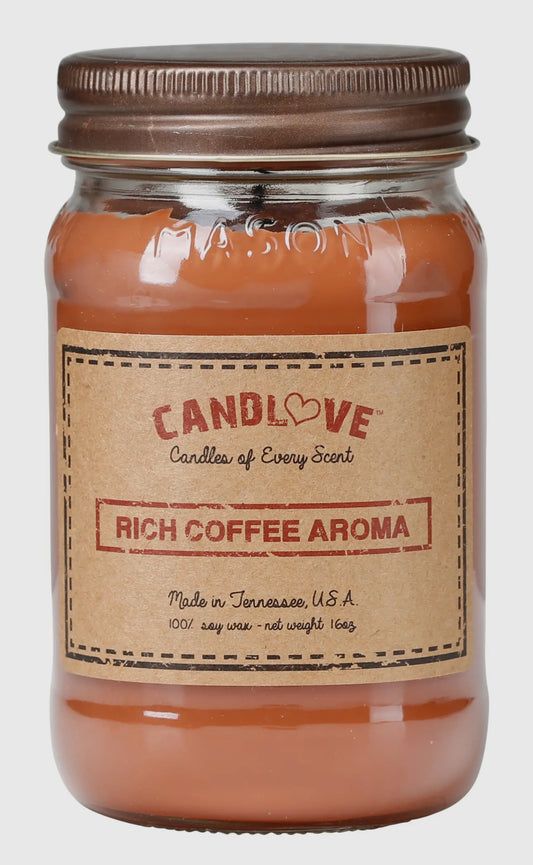 Rich Coffee Aroma Scented Candle 100% Soy wax