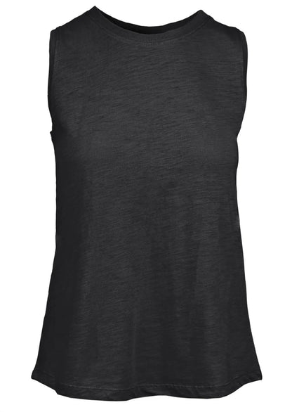 Black Miranda Crew Neck Tank