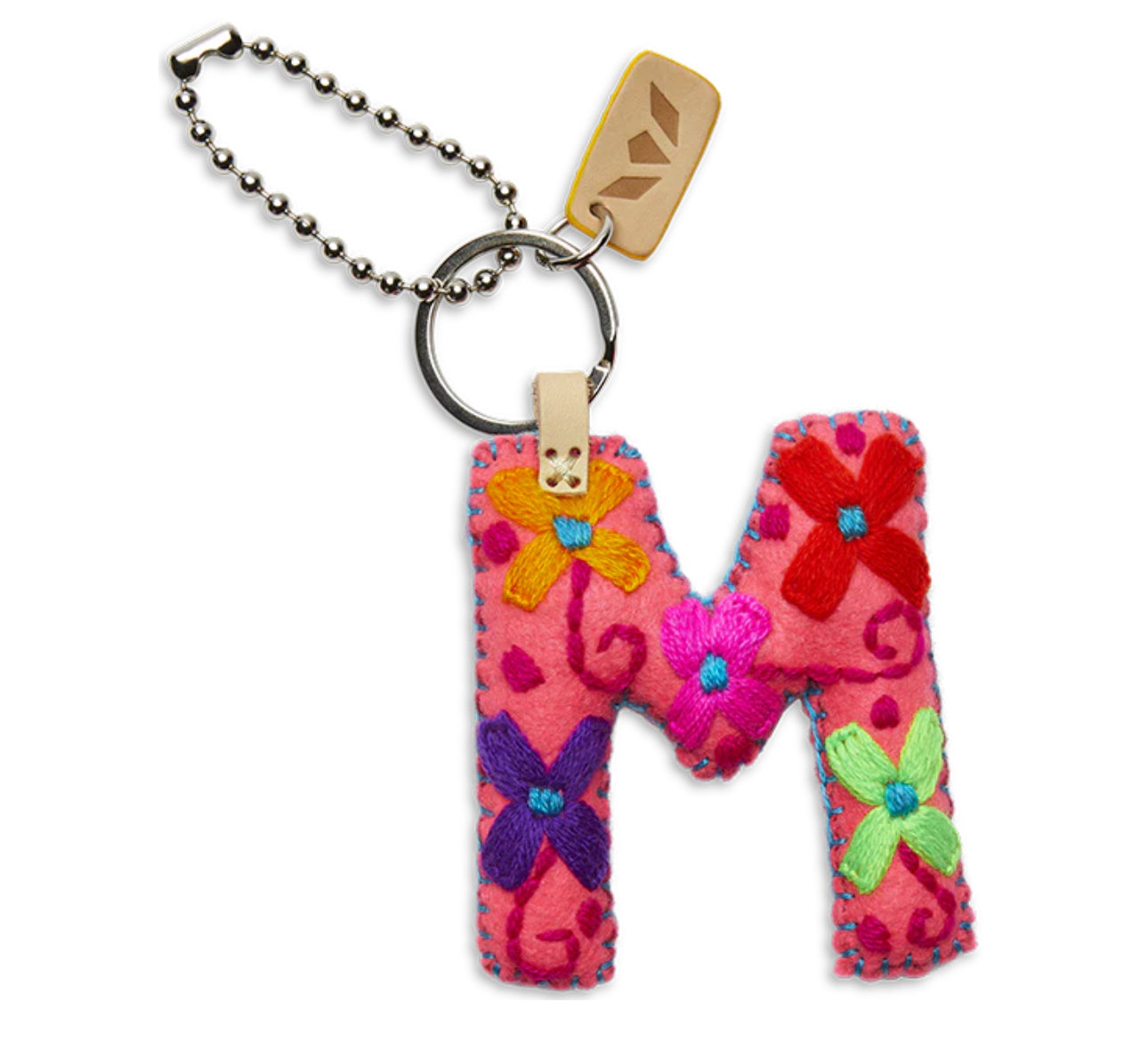 M Pink Felt Charm