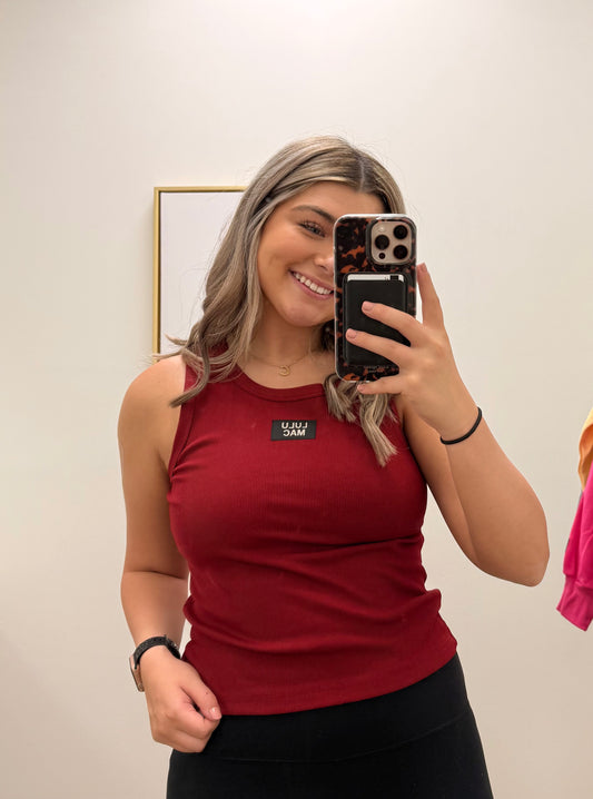 Lulu Mac Maroon Tank Top