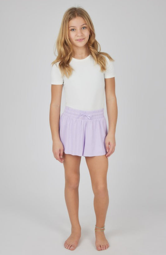 Pastel Lilac Butterfly Shorts