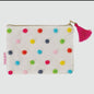 Small pom pom zipper pouch