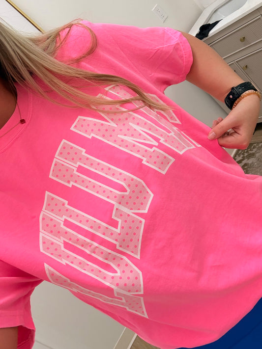 Pink Polka Dot Tee | Lulu Mac
