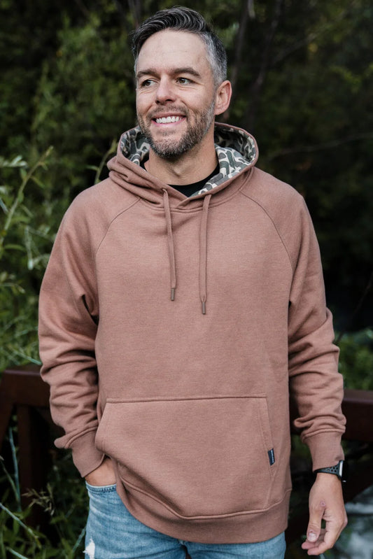 Heather Brown fleece hoodie