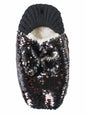 Simply Southern Black Sequin Slipper Sock