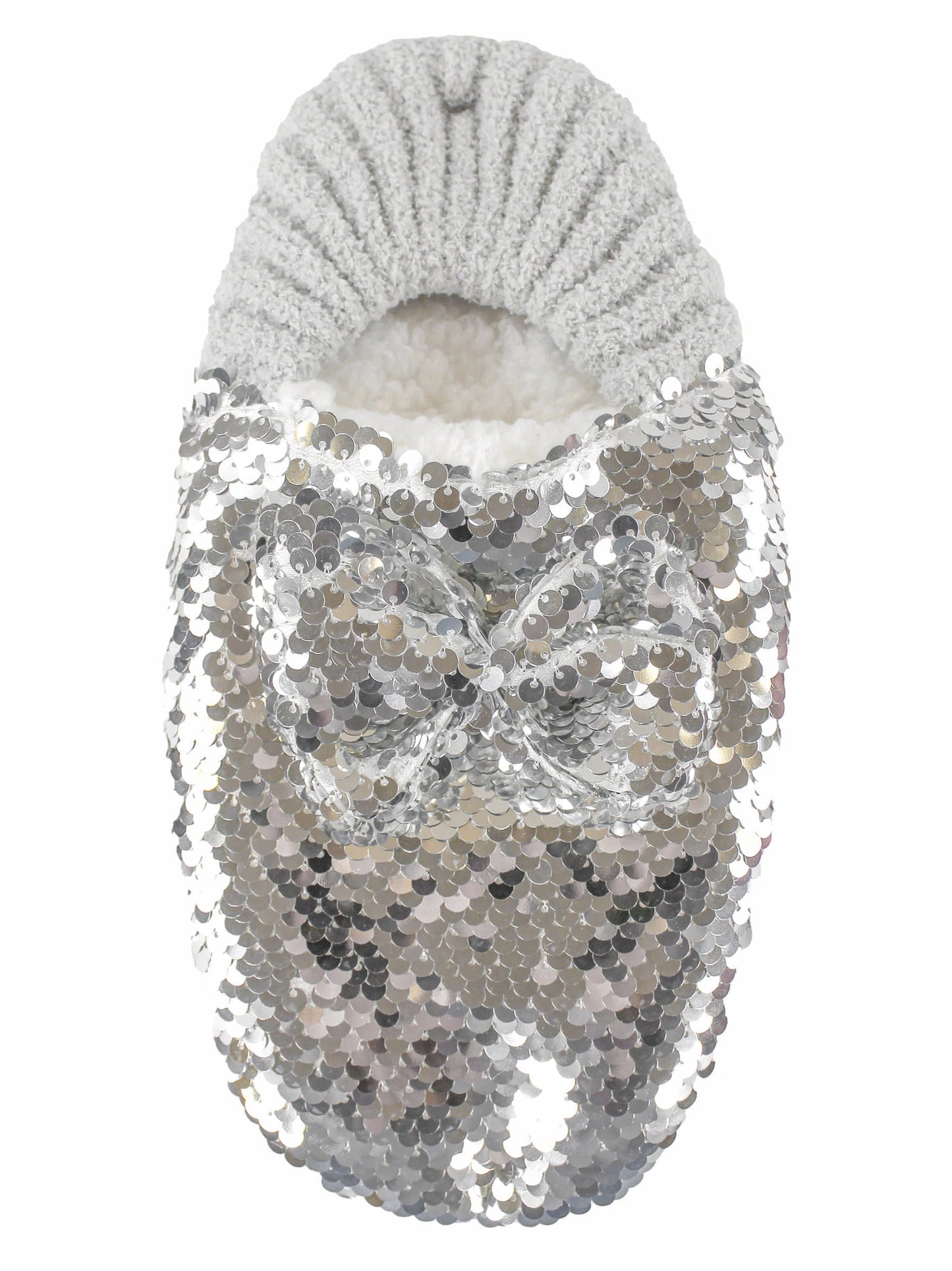 Simply Southern Silver Sequin Slipper Sock