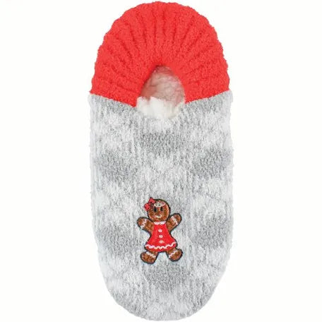 Gingerbread Cookie Slipper Sock