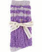 Simply Southern Purple Striped Fuzzy Socks