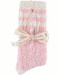 Simply Southern Light Pink Striped Fuzzy Socks