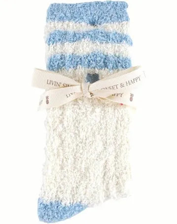 Simply Southern Light Blue Fuzzy Socks