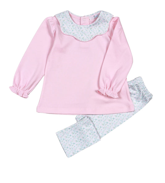 Nicolle Scallop Pima Pants Set Baby Loren