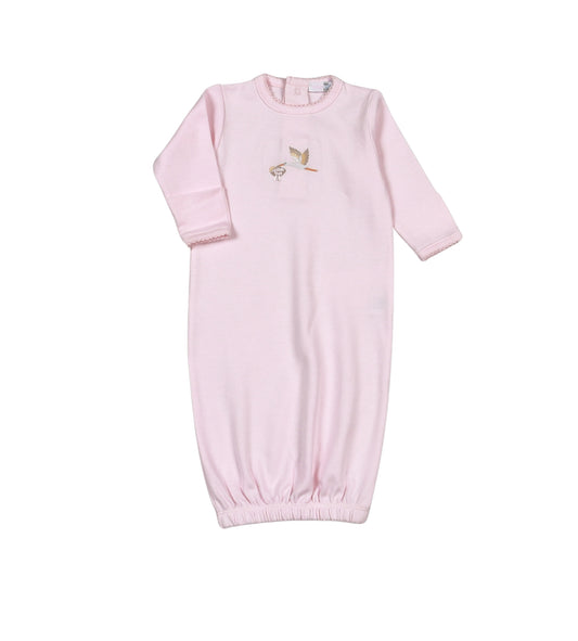 Pink Welcome Baby Hand Embroidered Baby Loren