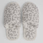 Grey Leopard Pattern Slipper Comfylux
