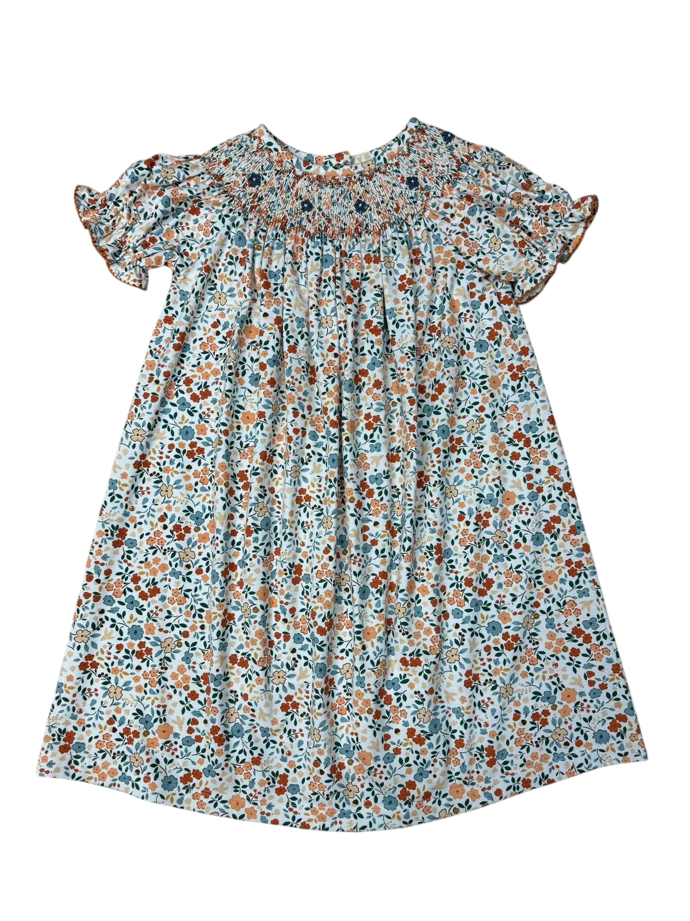 Autumn Blooms Smocked Bishop Banana Split