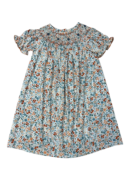 Autumn Blooms Smocked Bishop Banana Split