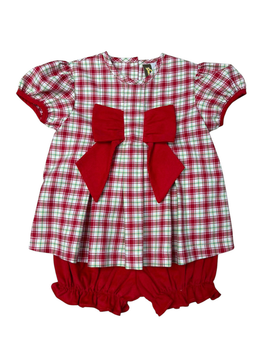 Christmas Plaid Kenzie Bloomer Set Banana Split