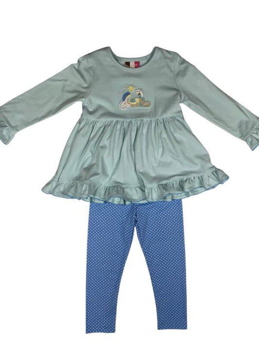 Nativity Applique Legging Set Banana Split