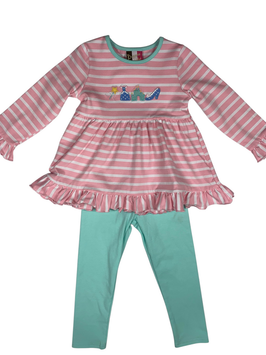 Princess Applique Legging Set Banana Split