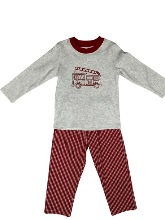 Firetruck Boy Pant Set Banana Split