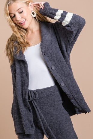 Cozy so soft sweater button up