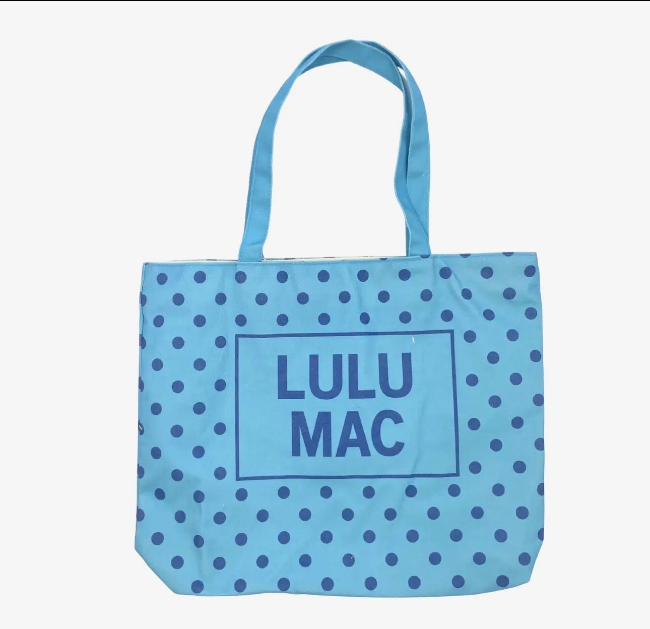 Lulu Mac canvas tote blue dot