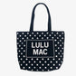 Lulu Mac canvas tote black/white dot