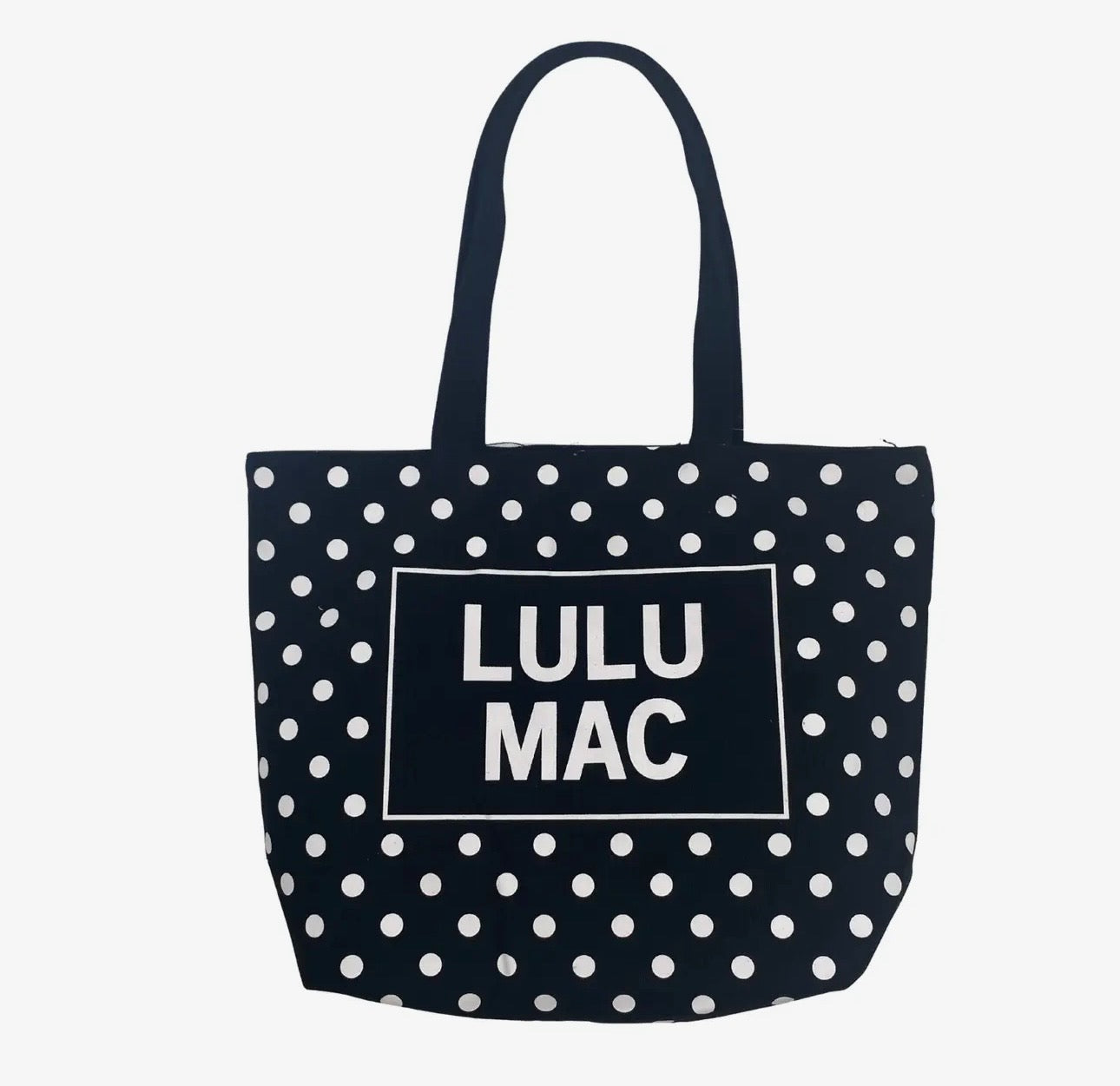 Lulu Mac canvas tote black/white dot