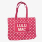 Lulu Mac canvas tote white dot