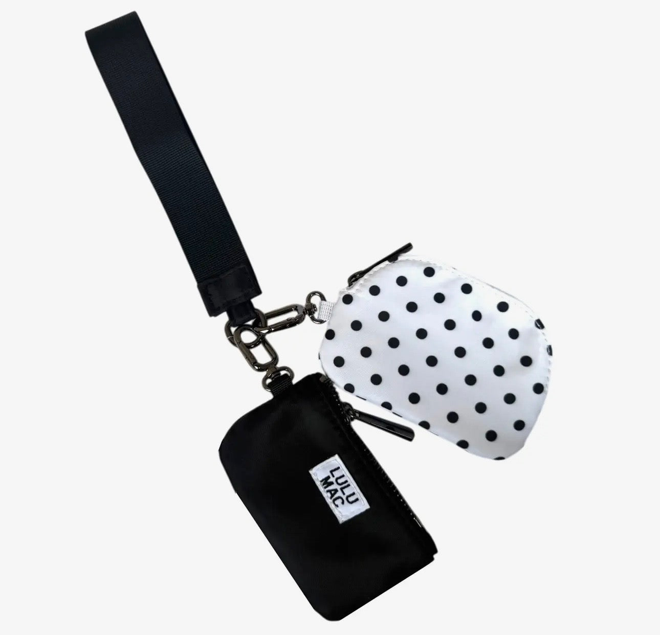 Lulu Mac wristlet white/black dot