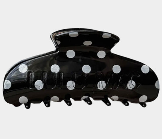 Lulu Mac hair clip black/white dot