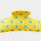 Lulu Mac hair clip yellow/blue dot