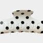 Lulu Mac hair clip white/black dot