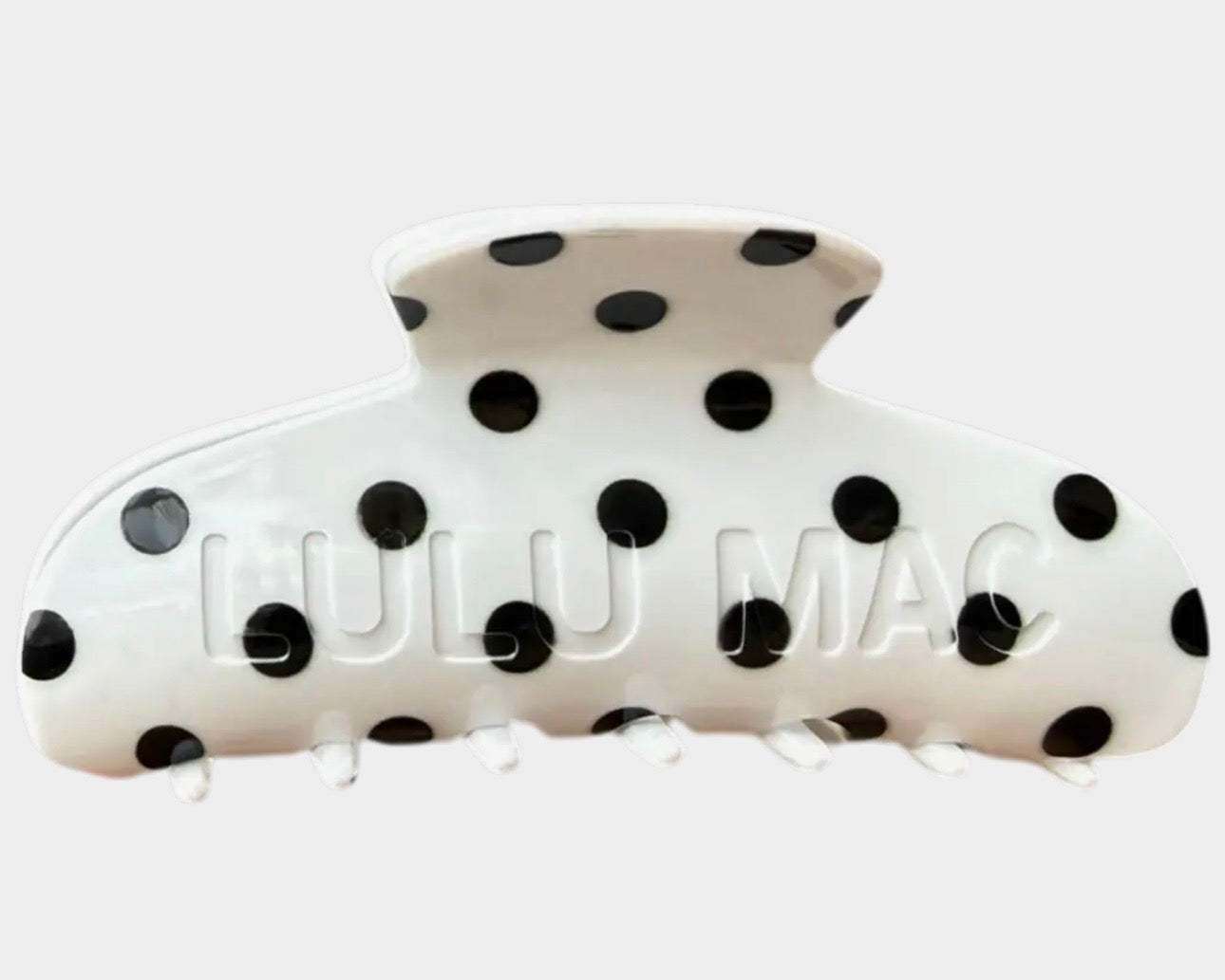 Lulu Mac hair clip white/black dot