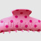 Lulu Mac hair clip light pink/pink dot